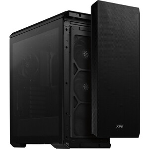 фото Корпус xpg miditower defender black (atx, черный, tg, 3x120mm fan) (defender-bkcww)