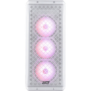 фото Корпус xpg miditower defender white (atx, белый, tg, 3x120mm fan) (defender-whcww)