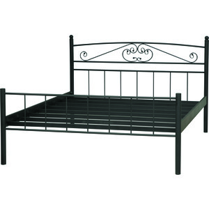Кровать двойная ОЛМЕКО 42.27-01 Лацио (металл черный) (ML876879424) кровать двойная олмеко 42 30 мальта металл ml876880451