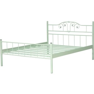 Кровать двойная ОЛМЕКО 42.26-01 Бостон (металл белый) (ML876879429) кровать детская с мягкой спинкой софа 11 800 × 1900 мм белый девчонки