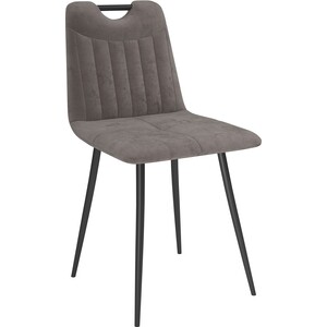 Стул ОЛМЕКО Брандо/ (велюр тенерифе стоун / металл черный) (ML876879410) кресло для отдыха амарант велюр тенерифе стоун
