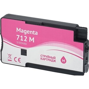 Картридж Sakura 3ED68A (№712 Magenta) для HP, пурпурный чернил, 29 мл.