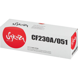 Картридж Sakura CF230A/051 для HP, Canon, черный, 1700 к. картридж для струйного принтера canon pfi 1700 голубой оригинал