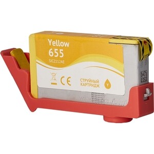 Картридж Sakura CZ112AE (№655 Yellow) для HP, желтый, 11 мл., 600 к.