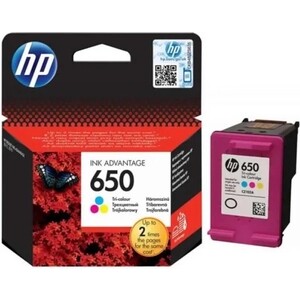 Картридж HP 650 (CZ102AK) для HP DeskJet, многоцветный, 200 стр. струйное мфу hp deskjet 2710e deskjet 2710e