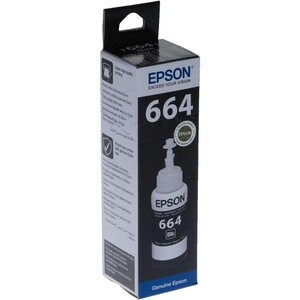 Контейнер с чернилами Epson T6641 C13T664198, 70 мл., 4500 к., черный