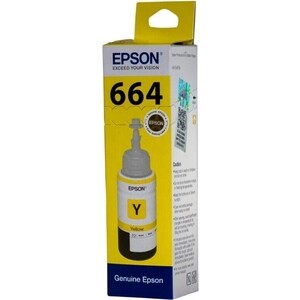 Контейнер с чернилами Epson T6644 C13T664498, 70 мл., 7500 к., желтый контейнер с чернилами epson c13t07d44a 70стр желтый
