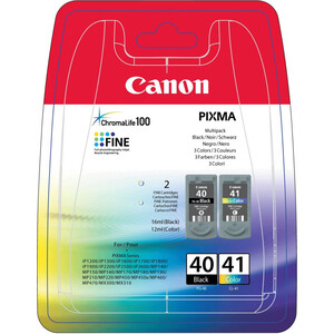 Набор картриджей Canon PG-40/CL-41 (0615B043) для Canon PIXMA MP, MX и iP, черный/многоцветный, 16/12 мл многоцветный заправочный набор для epson l800 l810 l850 l1800 cactus