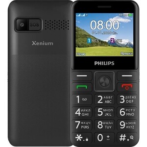 Мобильный телефон Philips E207 Xenium Black мобильный телефон philips e2101 xenium моноблок 2sim 1 77 128x160 gsm900 1800 mp3 fm microsd