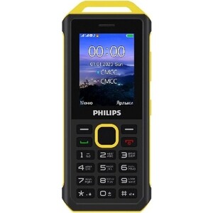 Мобильный телефон Philips E2317 Xenium Yellow Black CTE2317YB/00 - фото 2