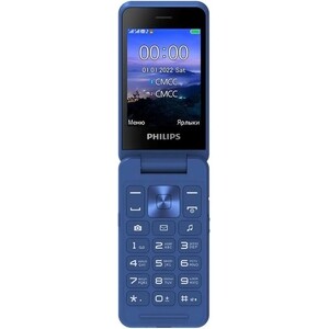 Мобильный телефон Philips E2602 Xenium Blue 5bites re2 100bl usb2 0 устройство ч з карт памяти sd tf usb plug blue