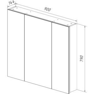 фото Зеркальный шкаф lemark universal 90х80 белый глянец (lm90zs-u)