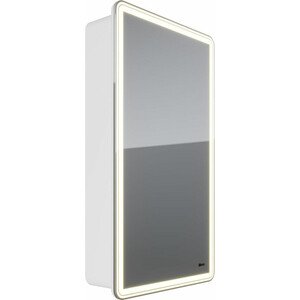 Зеркальный шкаф Lemark Element 45х80 правый, с подсветкой, белый (LM45ZS-E) зеркальный шкаф lemark element 90х80 с подсветкой белый lm90zs e