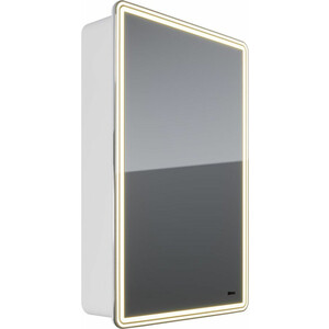 Зеркальный шкаф Lemark Element 50х80 правый, с подсветкой, белый (LM50ZS-E) зеркальный шкаф aqwella сити 50х80 дуб балтийский sit0405db
