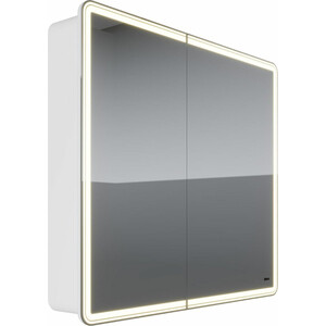 фото Зеркальный шкаф lemark element 90х80 с подсветкой, белый (lm90zs-e)