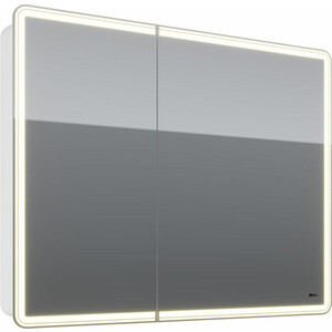 Зеркальный шкаф Lemark Element 100х80 с подсветкой, белый (LM100ZS-E) уголки мебельные 15x15x12x1 2 мм с шур белый цинк 8 шт element 151100