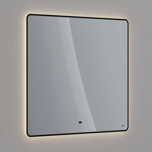 фото Зеркало lemark mioblack 90х80 подсветка, сенсор, прдогрев (lm90zm-black)