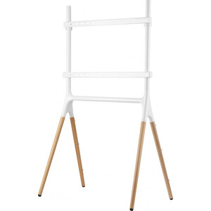 фото Кронштейн-подставка для телевизора cactus cs-st1247wtbch белый/береза 49''-70'' макс.40кг напольный