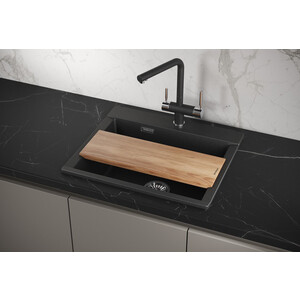 Кухонная мойка Granula Estetica ES-5804 черный кухонная мойка и смеситель granula gr 4201 песок grohe bauedge 31367001