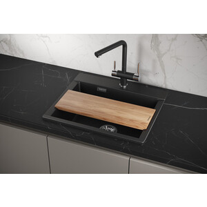 Кухонная мойка Granula Estetica ES-5804 шварц кухонная мойка и смеситель granula gr 8601 gr 2015 шварц