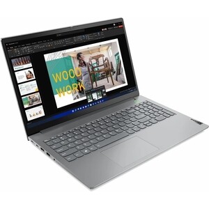 фото Ноутбук lenovo thinkbook 15.6'' fhd core i5-1240p, 16гб, ssd 512гб, iris xe, win 11 home, mineral grey, 1.7 кг 21dja05ucd