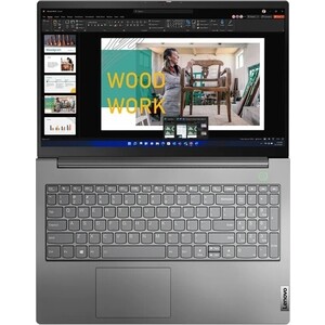 фото Ноутбук lenovo thinkbook 15.6'' fhd core i5-1240p, 16гб, ssd 512гб, iris xe, win 11 home, mineral grey, 1.7 кг 21dja05ucd