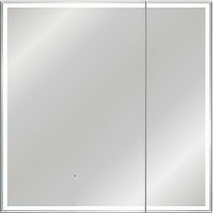 Зеркало-шкаф Style line Квартет 80х80 с подсветкой, сенсор (СС-00002375) зеркало belbagno spc grt 80х80 с подсветкой кнопочный выключатель spc grt 800 800 led btn