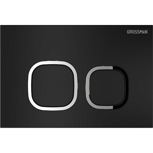 Кнопка смыва Grossman Cosmo 700.K31.02.210.210 черная матовая комплект унитаза point виктория с инсталляцией клавишей ника черная матовая сиденье микролифт pn48074bm
