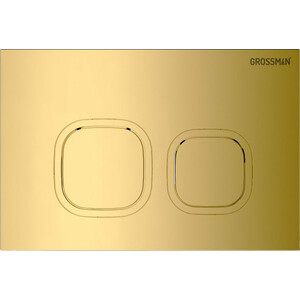 Кнопка смыва Grossman Cosmo 700.K31.02.300.300 золото глянцевая инсталляция для унитаза grossman 900 k31 01 000 с клавишей style золото глянцевая