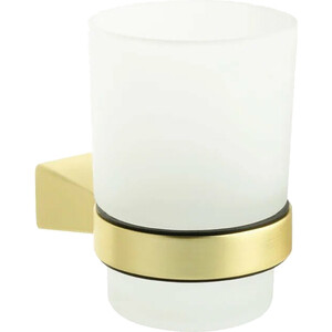 Стакан для ванной Fixsen Trend Gold матовое золото/стекло матовое (FX-99006) планка fixsen trend gold с 3 крючками матовое золото fx 99005 3