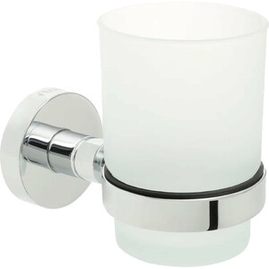 Стакан для ванной Fixsen Comfort Chrome хром/стекло матовое (FX-85006) мыльница с держателем fixsen comfort chrome fx 85008