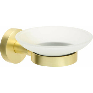 Мыльница Fixsen Comfort Gold золото-сатин/стекло матовое (FX-87008) держатель туалетной бумаги fixsen comfort gold с крышкой золото сати fx 87010