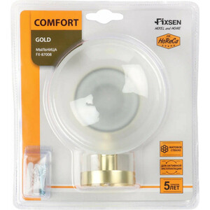 Мыльница Fixsen Comfort Gold золото-сатин/стекло матовое (FX-87008)