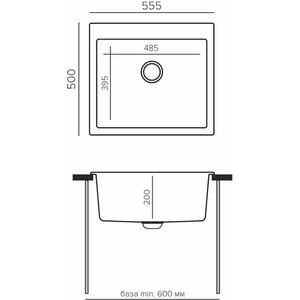Кухонная мойка Tolero Classic R-111 платина (855908)
