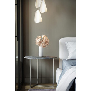 Стол журнальный Мебелик Альбано серый мрамор/хром (П0001045) горшок с поддоном мрамор 5 л светло серый