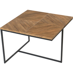 Стол журнальный Мебелик Эклектик квадро дуб американский/чёрный (П0003274) журнальный стол мебелик эклектик дуб американский
