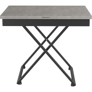 Стол универсальный трансформируемый Мебелик ГЕНРИ бетон чикаго/чёрный (П0005794) придиванный столик bradex loft 35х35 бетон чикаго с черными ножками rf 0230