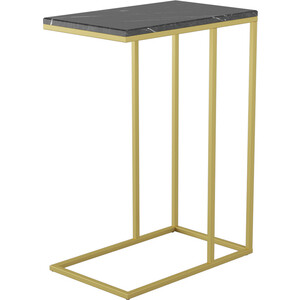 Стол придиванный Мебелик Агами Голд черный мрамор/золото (П0004778) подсвечник металл на 1 свечу тёмно серый мрамор микс золото 24х14х14 см