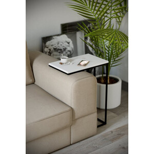 стол придиванный мебелик агами графит Стол придиванный Мебелик Агами белый/чёрный (SN000627)