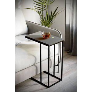 Стол придиванный Мебелик Агами графит/чёрный (SN001563) стол придиванный мебелик хайгрет дуб американский