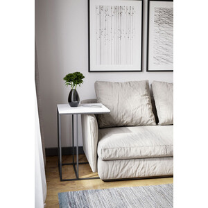 Стол придиванный Мебелик Хайгрет белый/черный (П0004826) стол придиванный мебелик хайгрет графит п0004824