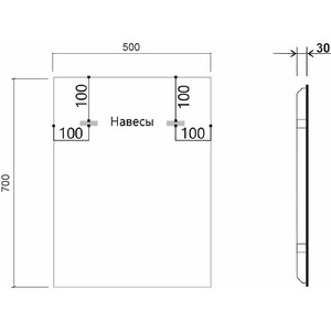 фото Зеркало vincea 50х70 подсветка, сенсор (vlm-3vn500b)