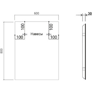 фото Зеркало vincea 60х80 подсветка, сенсор (vlm-3vn600b)