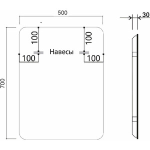 фото Зеркало vincea 50х70 подсветка, сенсор (vlm-3vc500b)