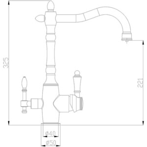 Смеситель для кухни ZorG Steel Hammer с подключением фильтра, бронза (SH 812 BRONZE)