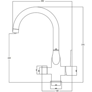 Смеситель для кухни ZorG Steel Hammer с подключением фильтра, бронза (SH 910 BRONZE)
