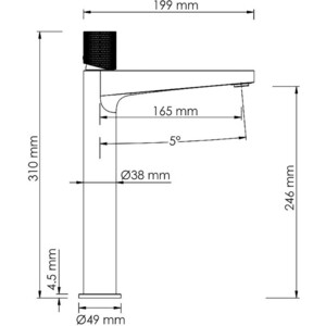 фото Смеситель для раковины wasserkraft paar розовое золото (8803h)