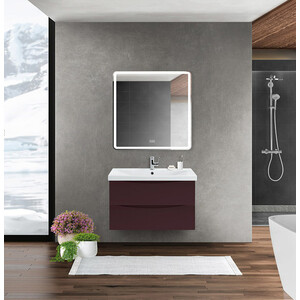 Тумба с раковиной BelBagno Marino-Cer 80х44 Bordo Lucido (MARINO-CER-800-2C-SO-BRDL-P, BB-0322-80-LVB)