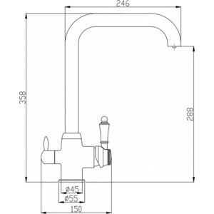 Смеситель для кухни ZorG Steel Hammer SH 725 CR с подключением фильтра, хром