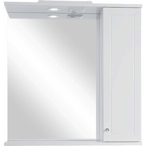 Зеркальный шкаф Sanstar Бриз 70х75 с подсветкой, белый (14.1-2.4.1.) зеркальный шкаф акватон стоун 80 грецкий орех с подсветкой 1a228302sxc80
